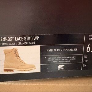 Sorel Lennox Lace Boots in Tan